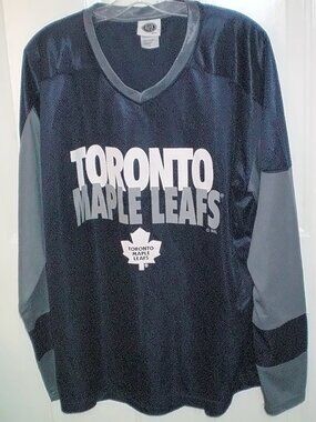 Toronto Maple Leafs V-neck Jersey Style Shirt Size Large